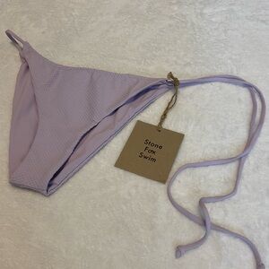 NWT Stone Fox Swim Lilac River String Scrunch Bikini Bottom